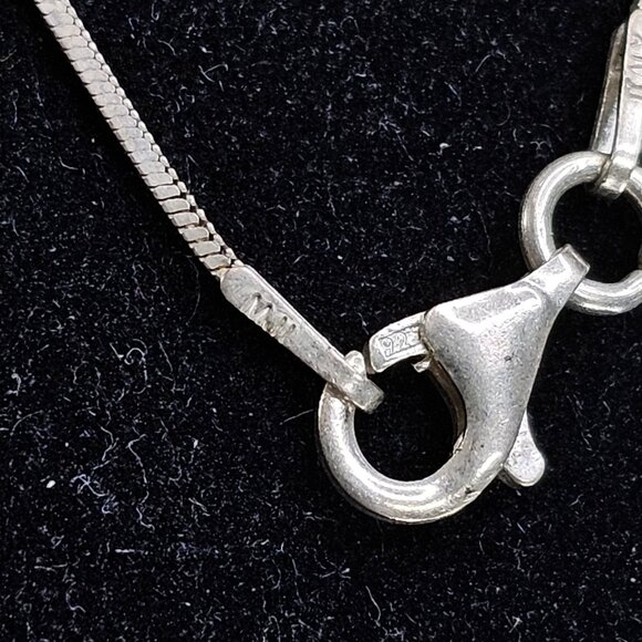 925 Silver Box 16" Necklace Stamped Italy MJI (Marilena Jewellery Import) - Picture 5 of 7